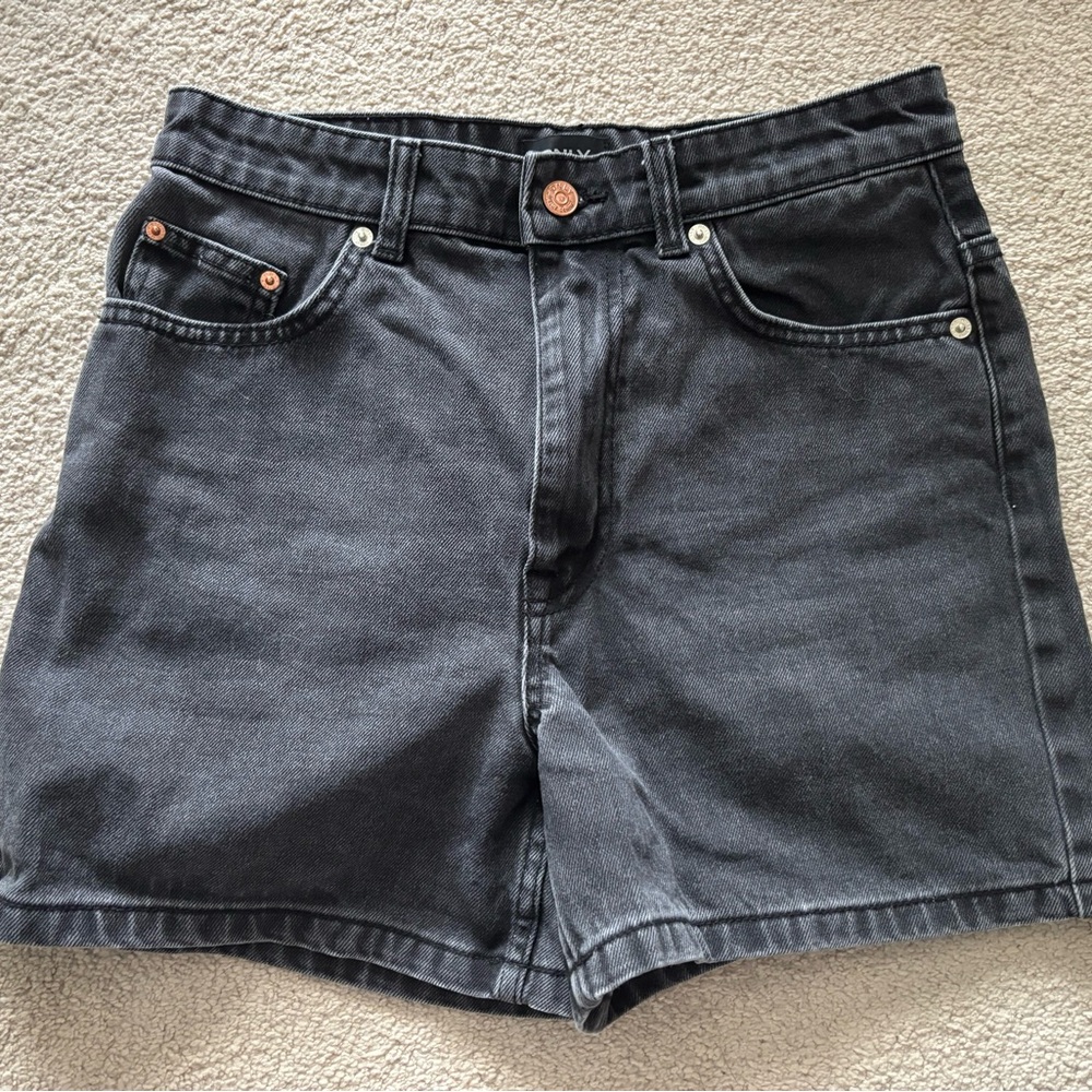 Women's Black Denim Shorts